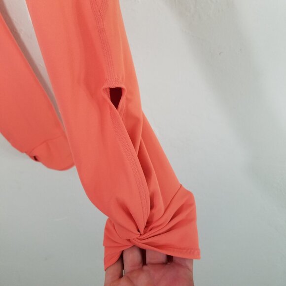Fabletics PureLuxe Orange Crop Leggings with Sides Pockets Size S - Picture 2 of 8